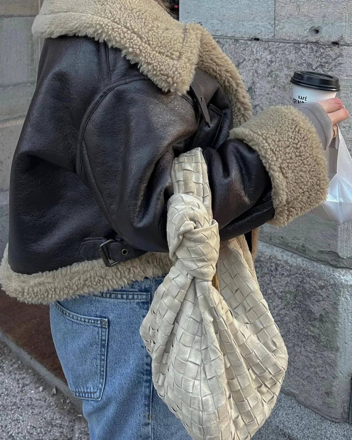 Brooklyn | Aviator Faux Leather Jacket