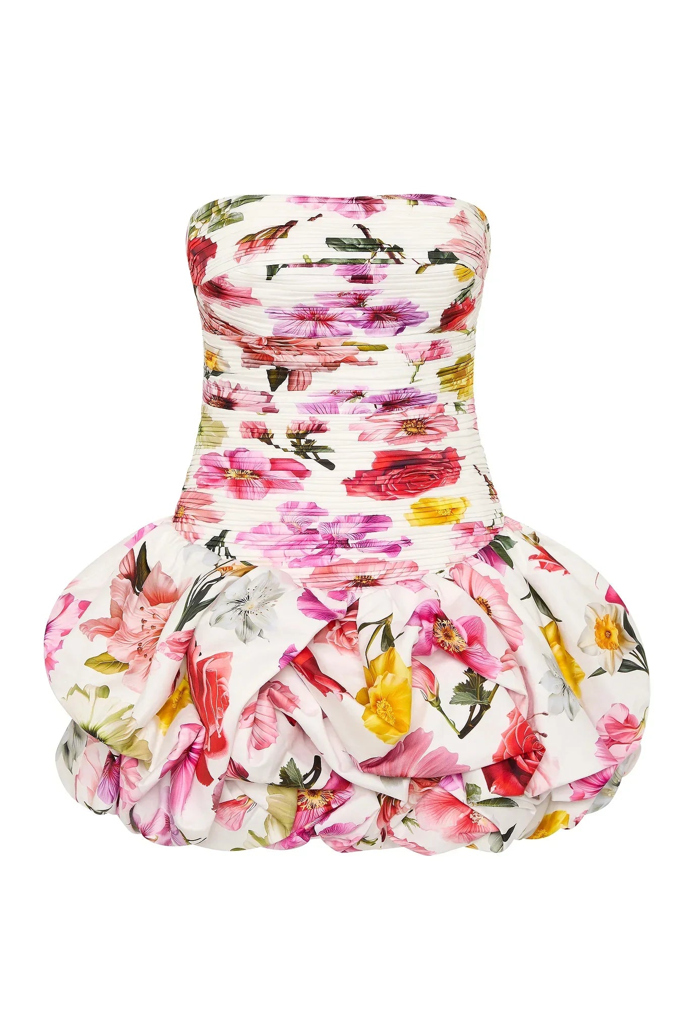 Elora | Women's Strapless Bubble Hem Mini Cocktail Dress