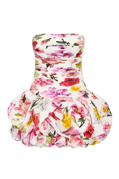 Elora | Women's Strapless Bubble Hem Mini Cocktail Dress
