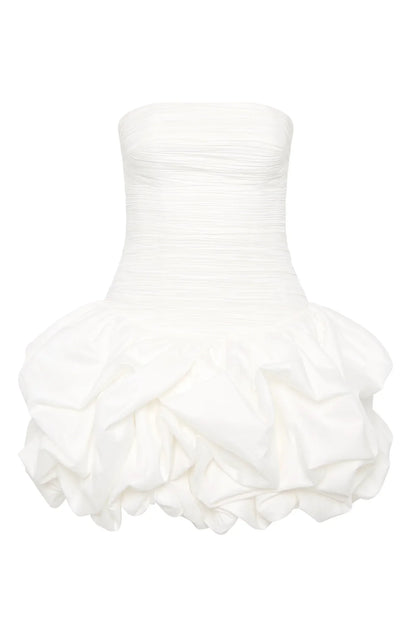 Elora | Women's Strapless Bubble Hem Mini Cocktail Dress