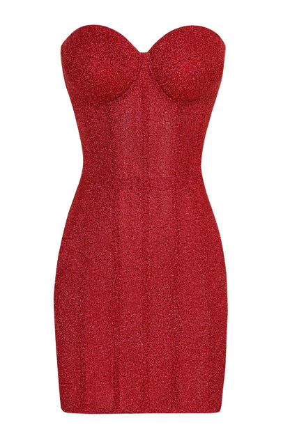 Ivy | Women’s Strapless Glitter Corset Mini Dress