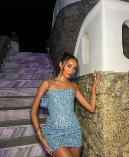 Lauren | Women's Sparkling Denim Set