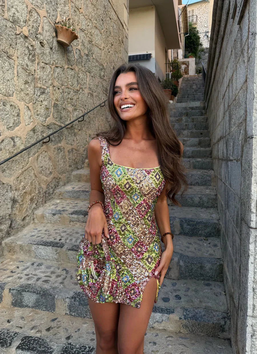 Lisa | Women’s Sequin Crystal Mini Party Dress