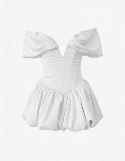 Nina | Women's Off-Shoulder Bubble Mini Dress