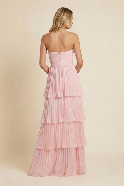 Odessa | Women's Strapless Tiered Maxi Wedding Guest Dress