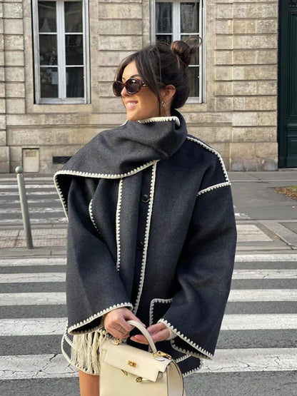 Riley | Embroidered Buttoned Coat