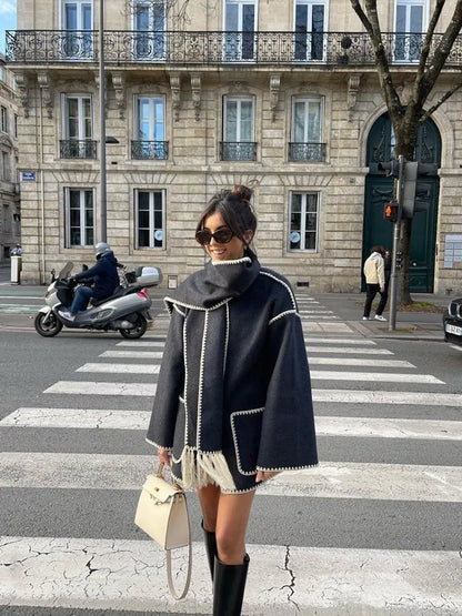 Riley | Embroidered Buttoned Coat