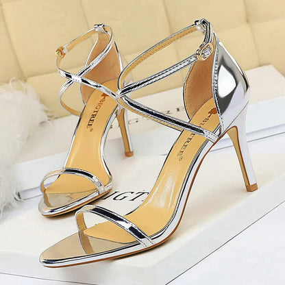 Buckle Strap High Heels Sandals Stiletto 11cm Sexy Party Shoes for Women