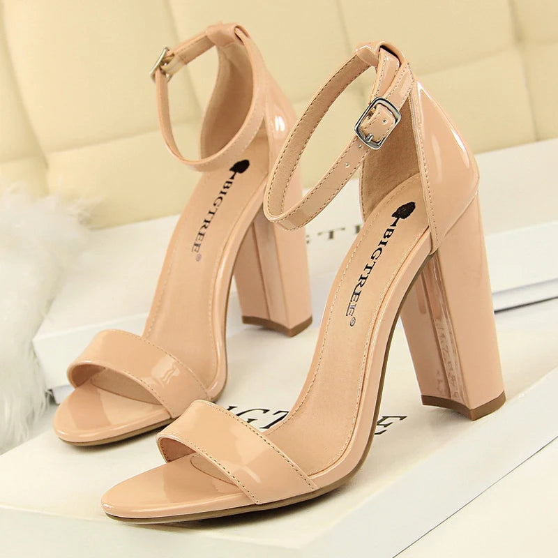 High Heel Pumps with Comfortable Block Heels for Women