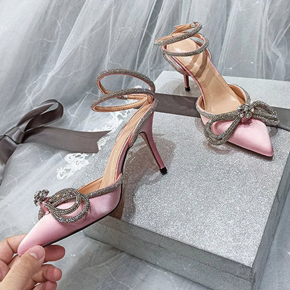 Transparent PVC Pointed Toe Women Pumps Sandals
