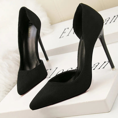 Suede Stiletto Heels for Women - Fashionable Office Shoes