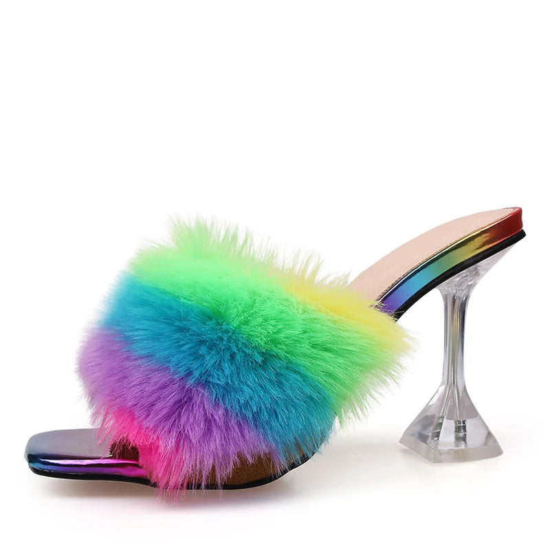 Summer Woman Transparent Perspex High Heels