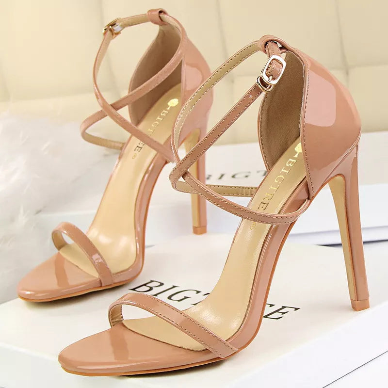 Buckle Strap High Heels Sandals Stiletto 11cm Sexy Party Shoes for Women