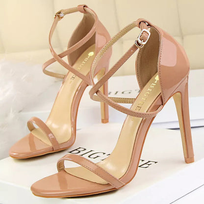 Buckle Strap High Heels Sandals Stiletto 11cm Sexy Party Shoes for Women