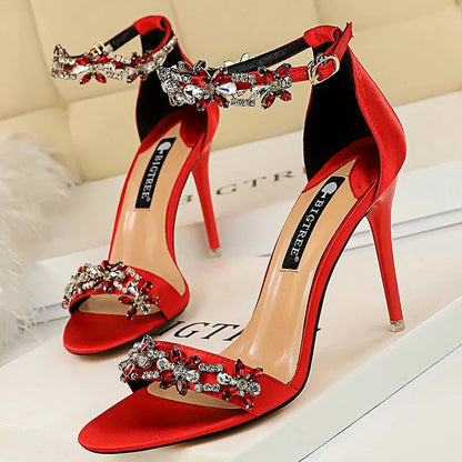Rhinestone Stiletto High Heels for Women - Sexy Party Shoes
