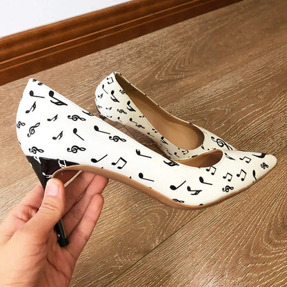 Melody White Patent Pointed Toe High Heels Slip On Stilettos Pumps for Women
