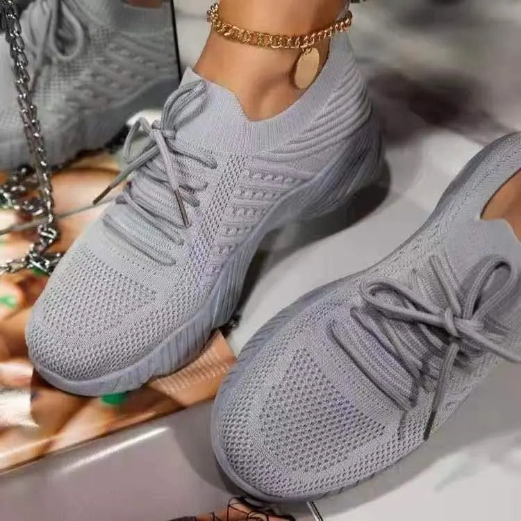 Women's Orthopedic Mesh Lace-Up Sneakers – Breathable Comfort Support Trainers