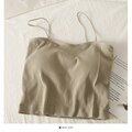 DressBetty - Cotton Basic Strapy Padded Camis
