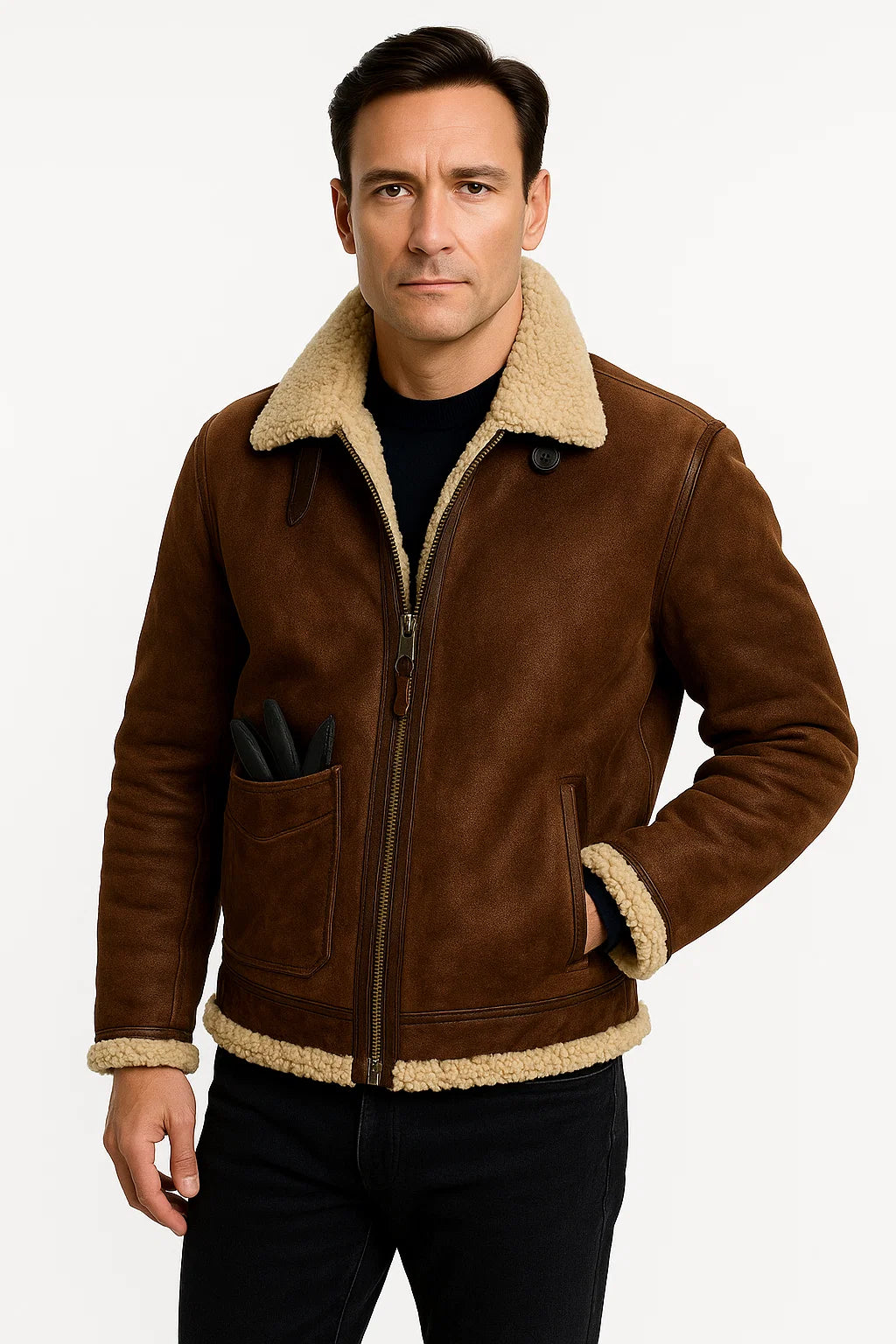 Atelier Shearling Leather Jacket | Sheepskin Wool Lining