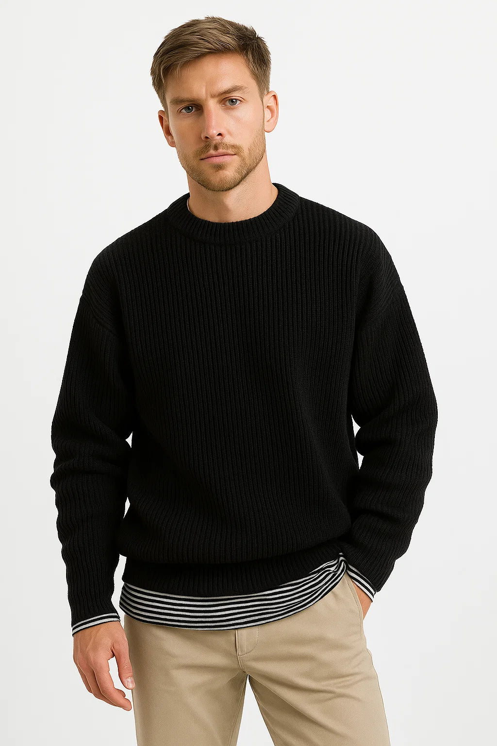 Maison Ribbed Knit Sweater | Oversized Fit