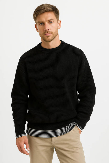Maison Ribbed Knit Sweater | Oversized Fit