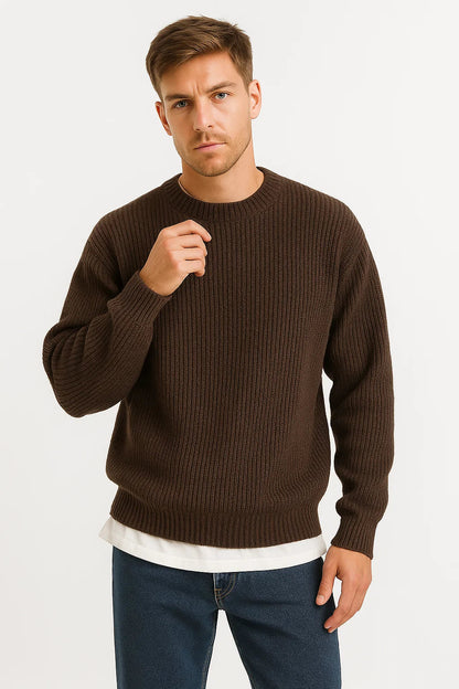 Maison Ribbed Knit Sweater | Oversized Fit