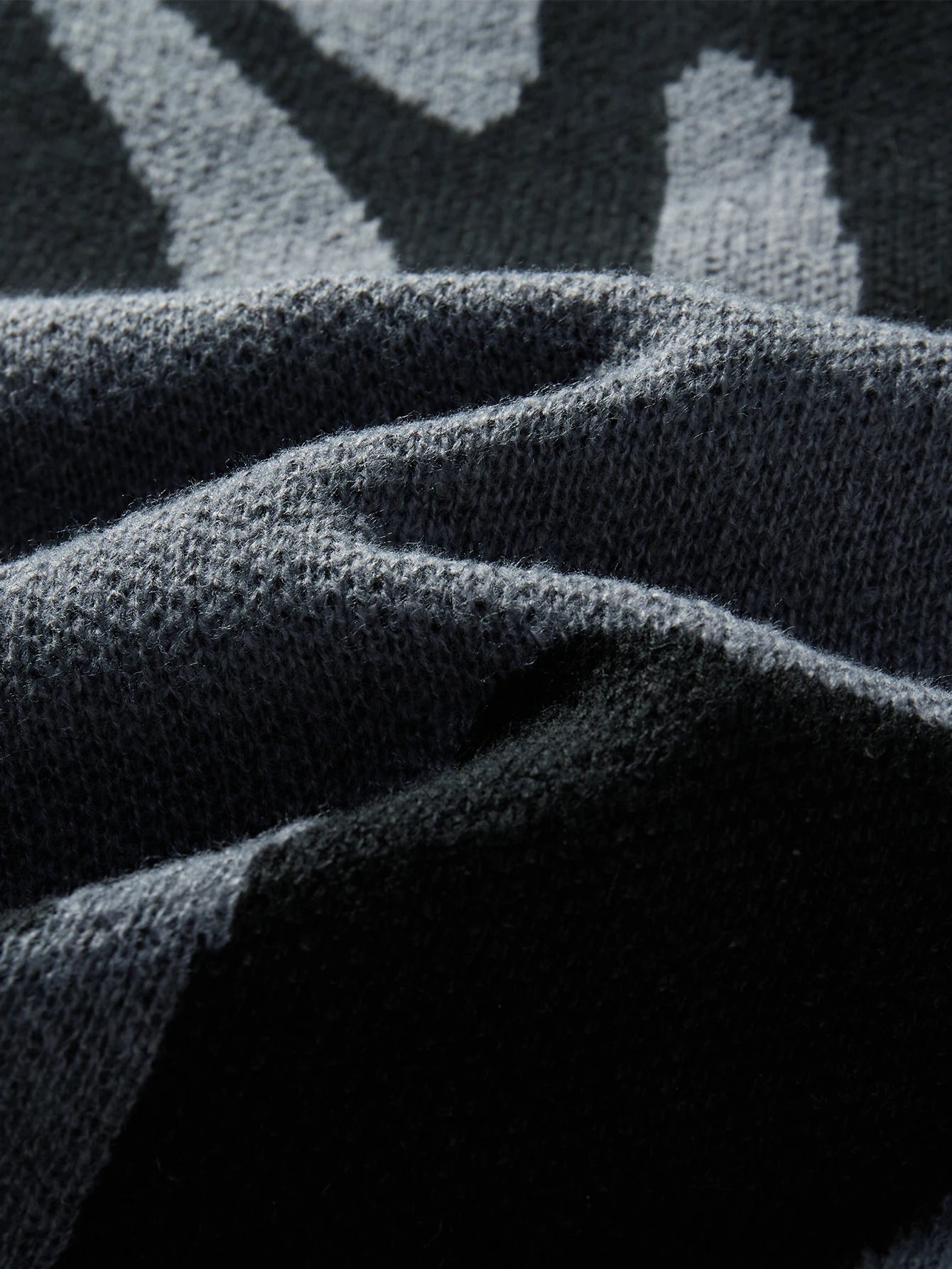Jacquard Knit Sweater | Abstract Pattern Crew Neck