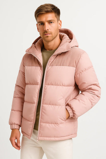 Puffer Jacket Lightweight Insulated with Hood and Pockets