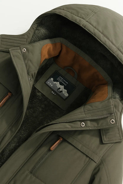 Men's Hooded Parka Jacket | Cotton Lined | Winter Outerwear