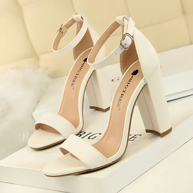 High Heel Pumps with Comfortable Block Heels for Women