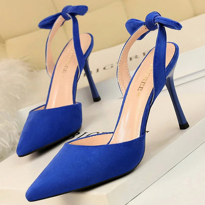 omen Sandals Suede Women Shoes Stiletto Heeled Sandals Summer High Heels Women