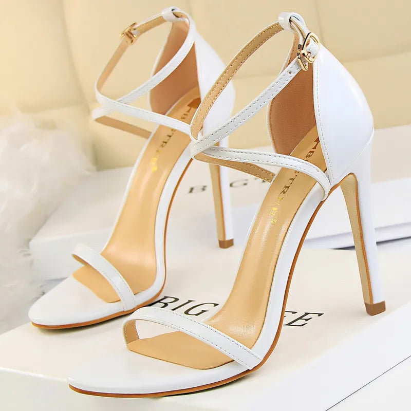 Buckle Strap High Heels Sandals Stiletto 11cm Sexy Party Shoes for Women