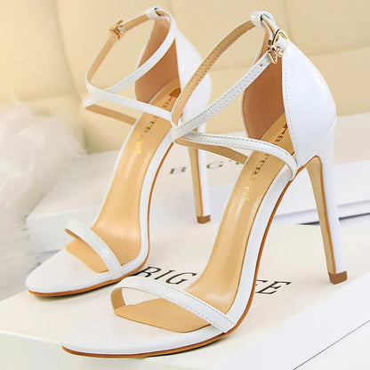 Buckle Strap High Heels Sandals Stiletto 11cm Sexy Party Shoes for Women