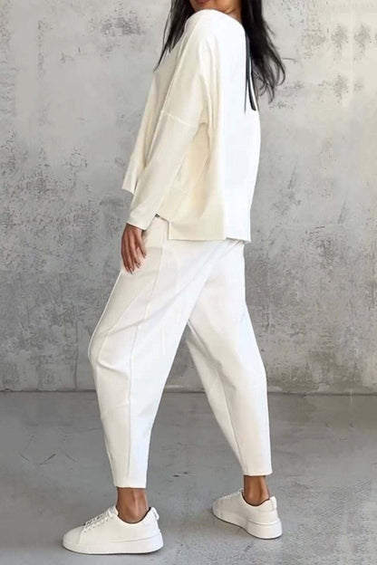 High Low Hem Sweatshirt Set