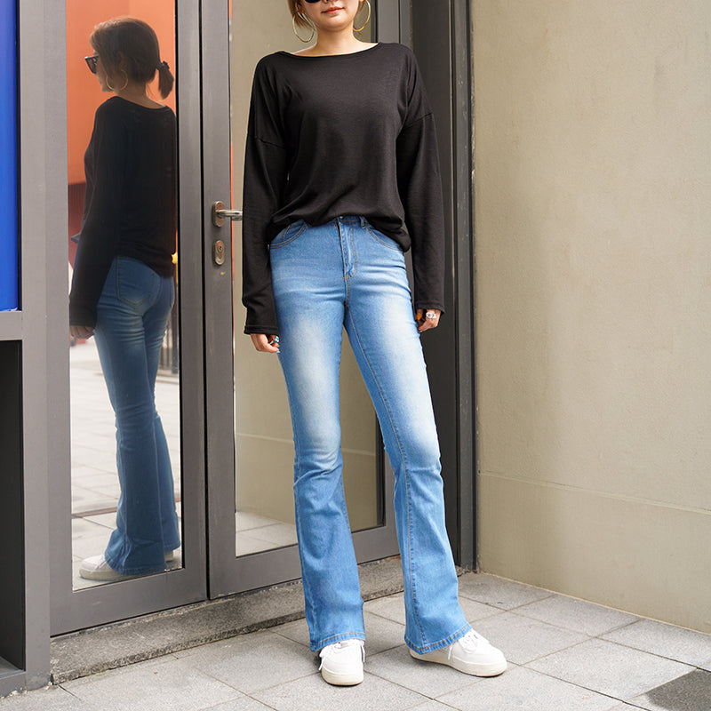 Julia Fashion - High Waist Flare Jeans Women's Jeans