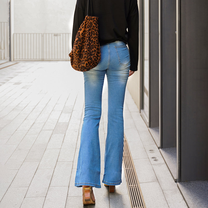 Julia Fashion - High Waist Flare Jeans Women's Jeans