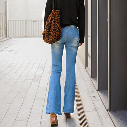 Julia Fashion - High Waist Flare Jeans Women's Jeans