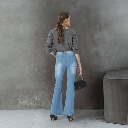 Julia Fashion - High Waist Flare Jeans Women's Jeans