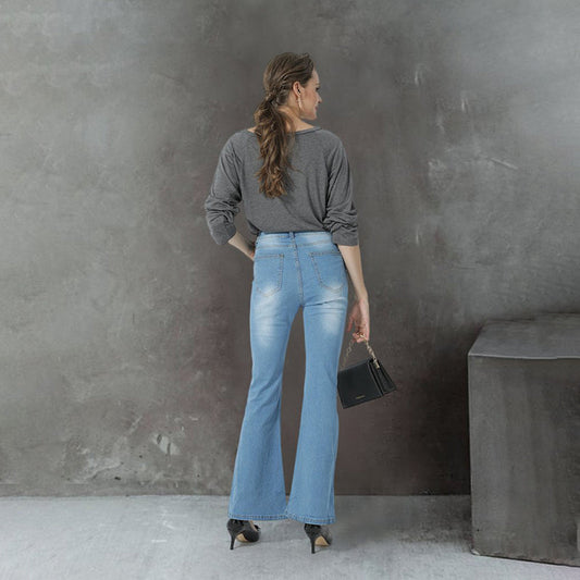 Julia Fashion - High Waist Flare Jeans Women's Jeans