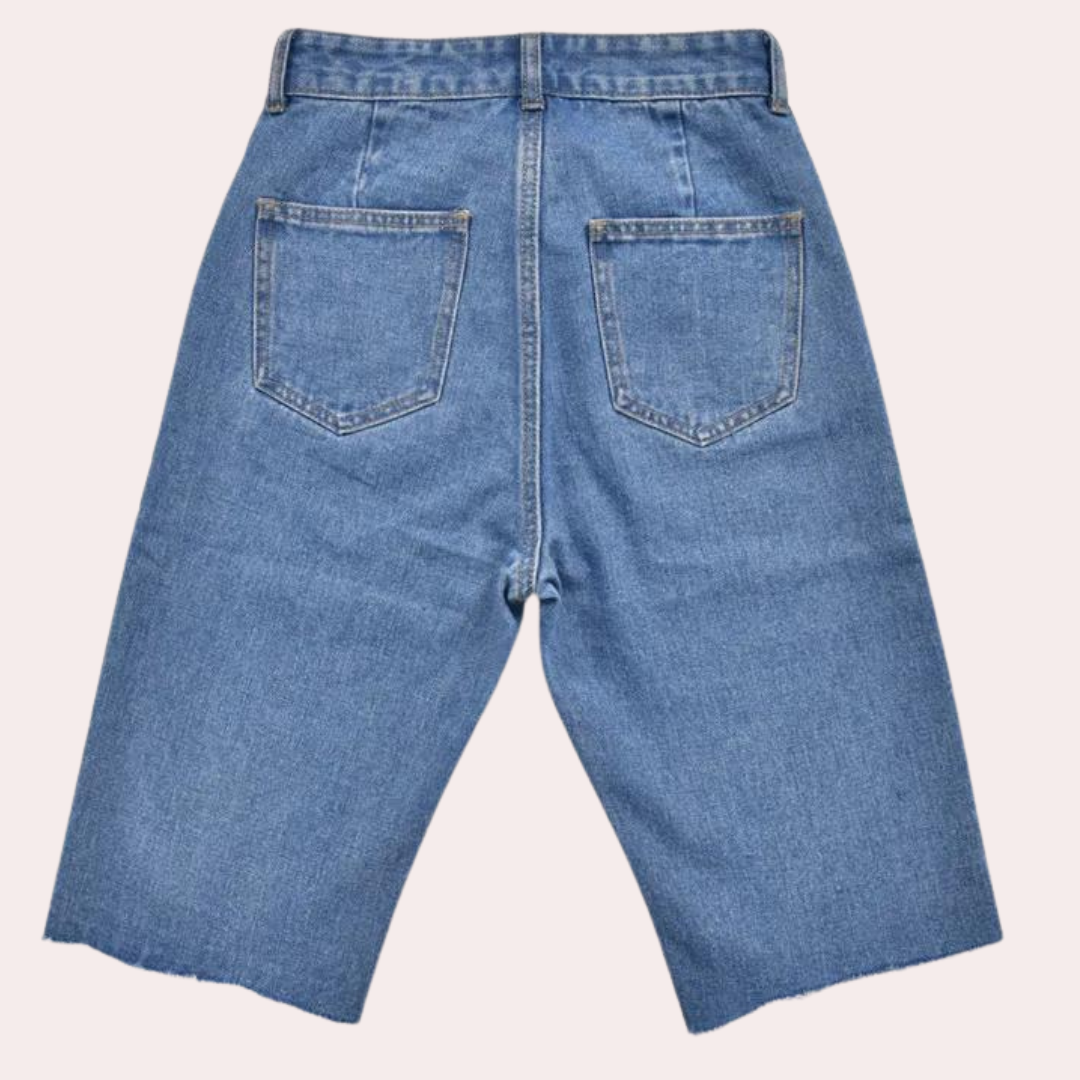 High Waist Women's Denim Shorts – Trendy Casual Jorts for Summer Comfort and Style