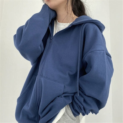 DressBetty - Hip Hop Zip Up Vintage Star Hoodie