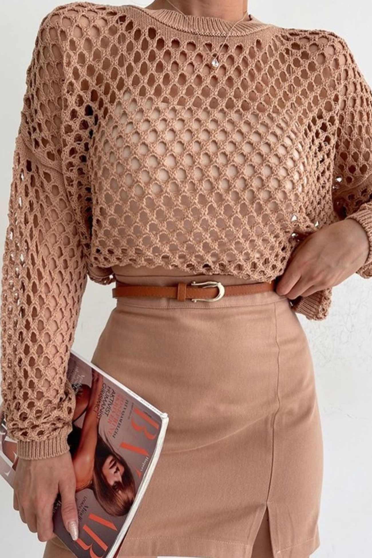 Hollow Out Cover-up Sweater