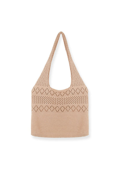 Hollow-out Crochet Knitted Tote Bag