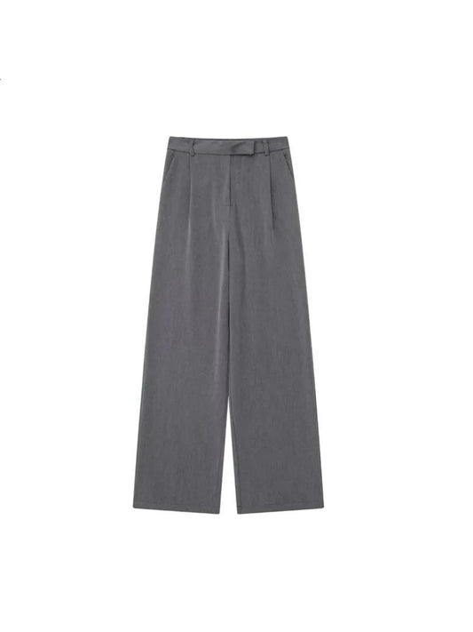 Elegant Casual Loose High Waist Straight-leg Pants