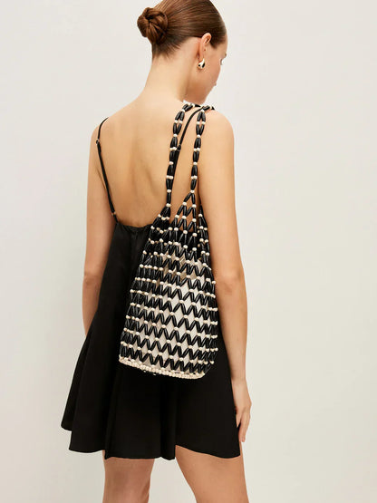 Special Design Woven Bead Tote Bag