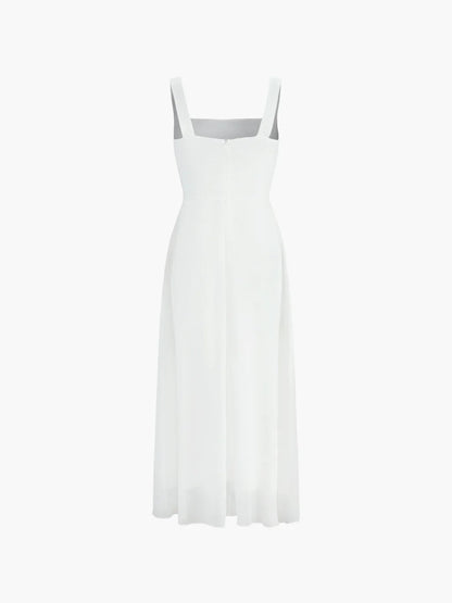 Solid Elegant Style Cami Long Dress