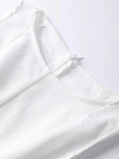 Casual Round Neck Frosted Bliss Pleated Dress