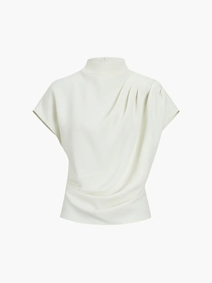 Elegant Style Minimalism Short Sleeve Top