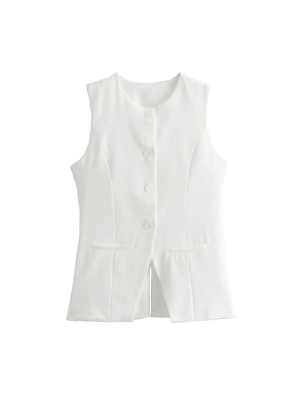 White Cotton Vest