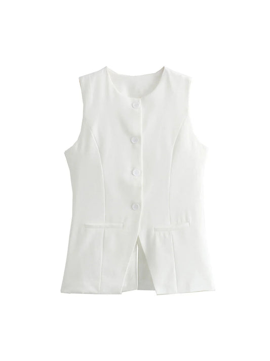 White Cotton Vest